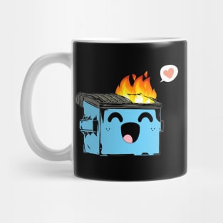 Kawaii Cute Dumpster Fire Love Mug